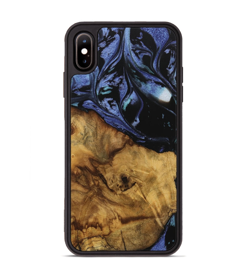 iPhone Xs Max Wood Phone Case - Kamryn (Blue, 740380)