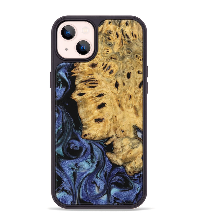 iPhone 14 Plus Wood Phone Case - Zere (Blue, 740385)