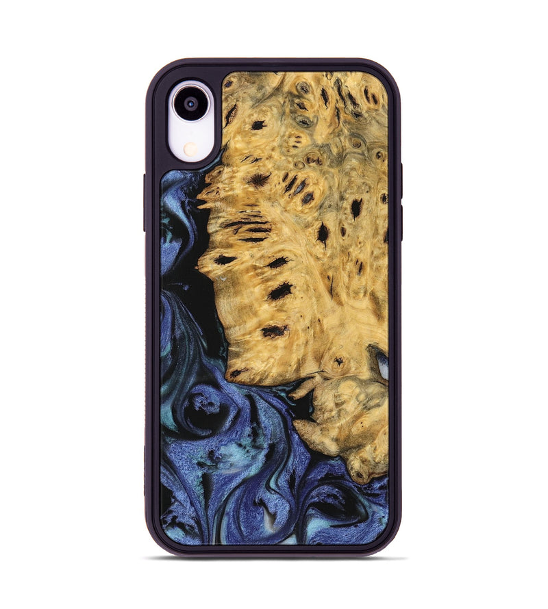 iPhone Xr Wood Phone Case - Zere (Blue, 740385)