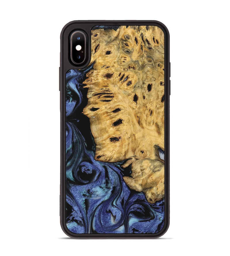 iPhone Xs Max Wood Phone Case - Zere (Blue, 740385)