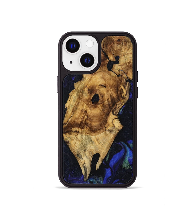 iPhone 13 mini Wood Phone Case - Jaynell (Blue, 740386)