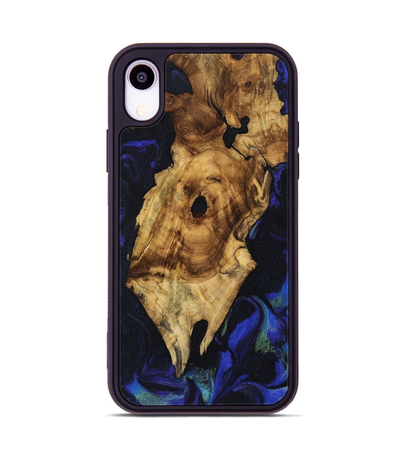 iPhone Xr Wood Phone Case - Jaynell (Blue, 740386)