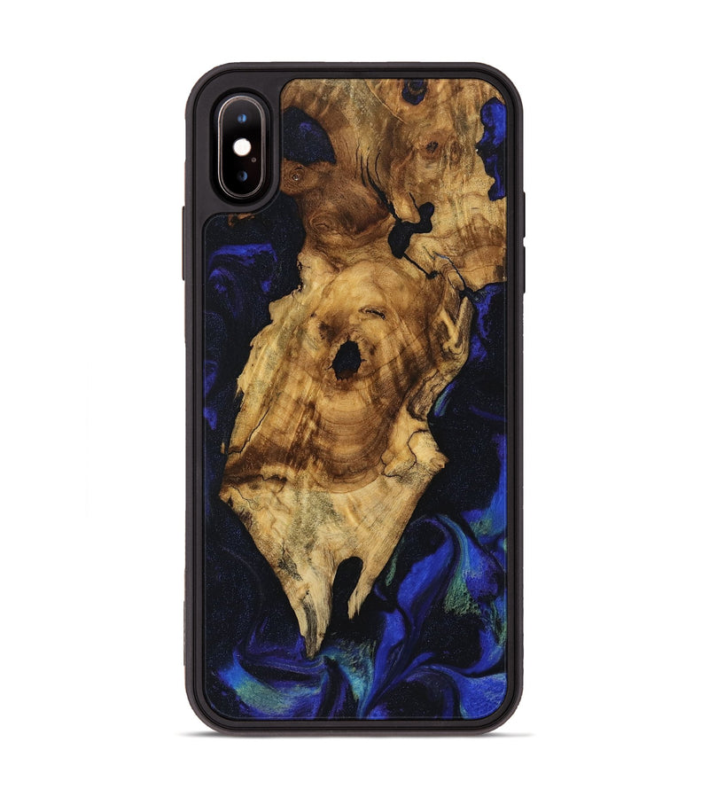 iPhone Xs Max Wood Phone Case - Jaynell (Blue, 740386)