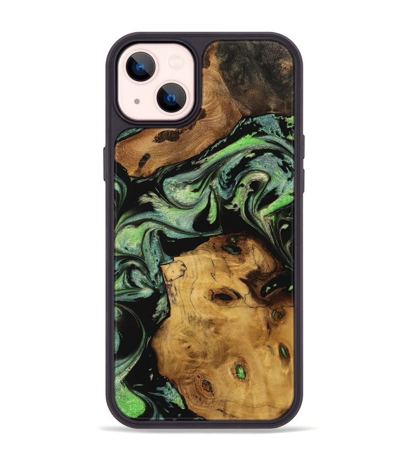 iPhone 14 Plus Wood Phone Case - Minette (Green, 740391)