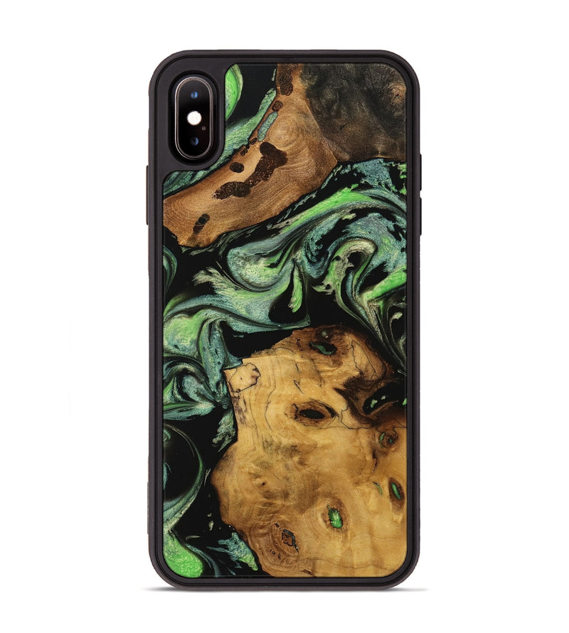 iPhone Xs Max Wood Phone Case - Minette (Green, 740391)