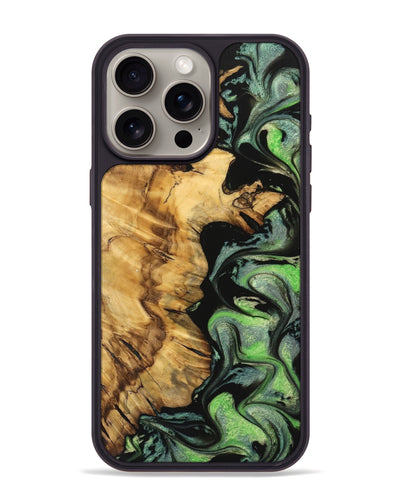 iPhone 15 Pro Max Wood Phone Case - Sigurd (Green, 740395)