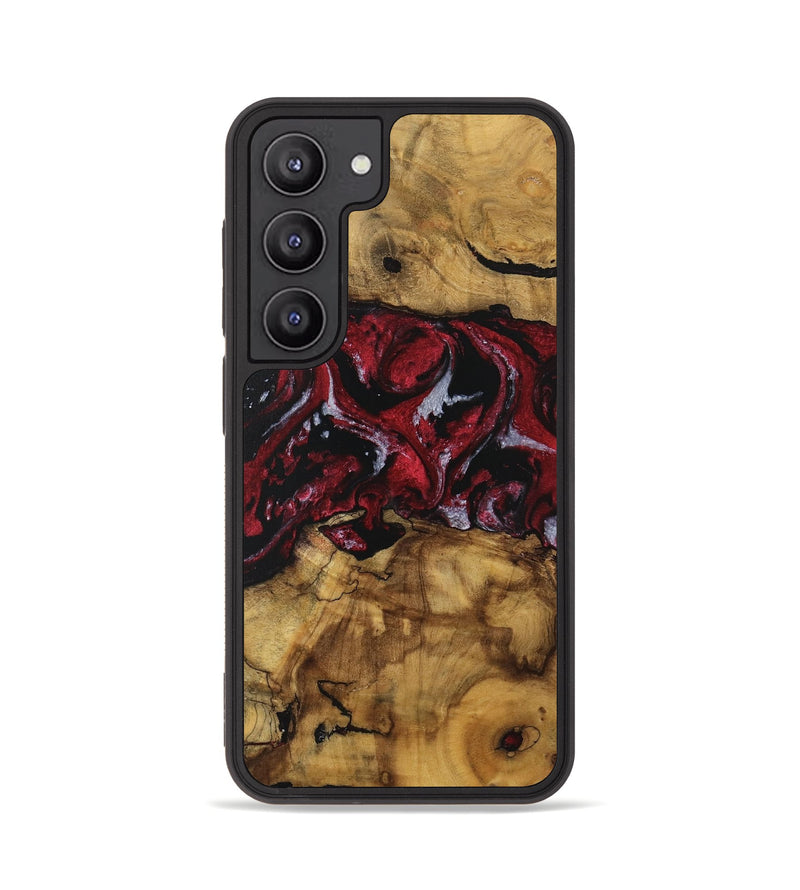 Galaxy S23 Wood Phone Case - Amalee (Red, 740397)