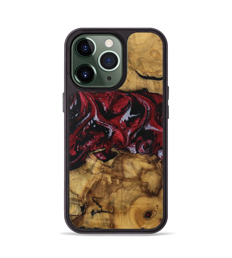 iPhone 13 Pro Wood Phone Case - Amalee (Red, 740397)