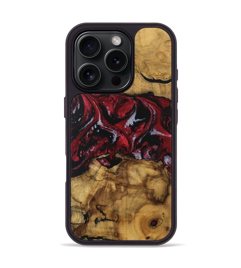 iPhone 16 Pro Wood Phone Case - Amalee (Red, 740397)