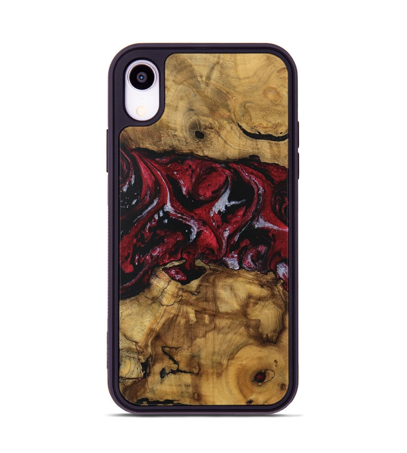 iPhone Xr Wood Phone Case - Amalee (Red, 740397)