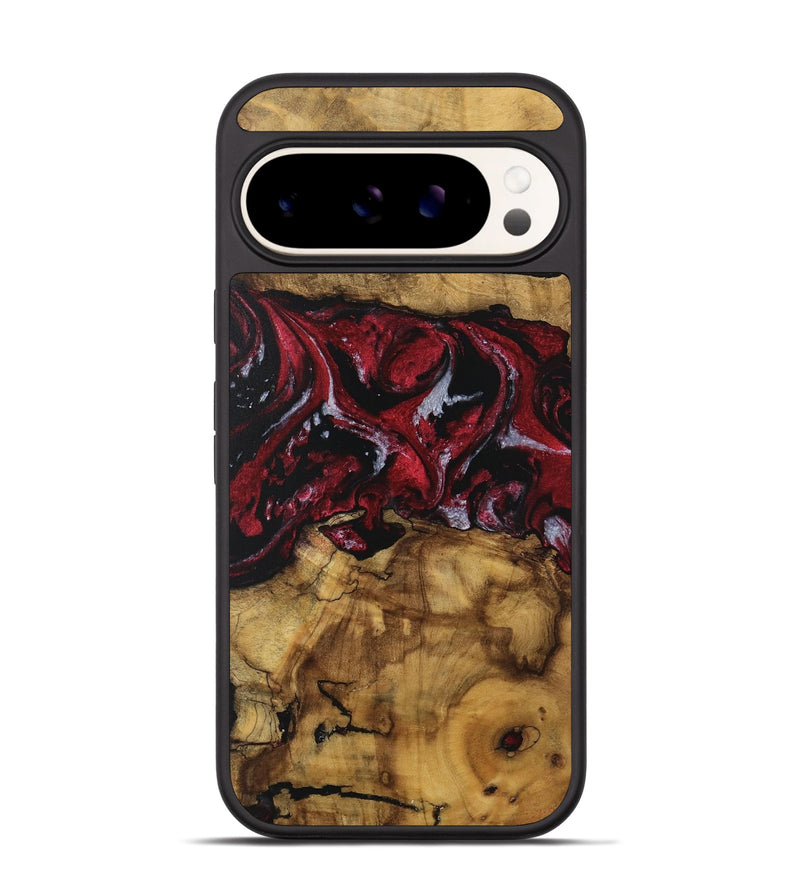 Pixel 9 Pro Wood Phone Case - Amalee (Red, 740397)