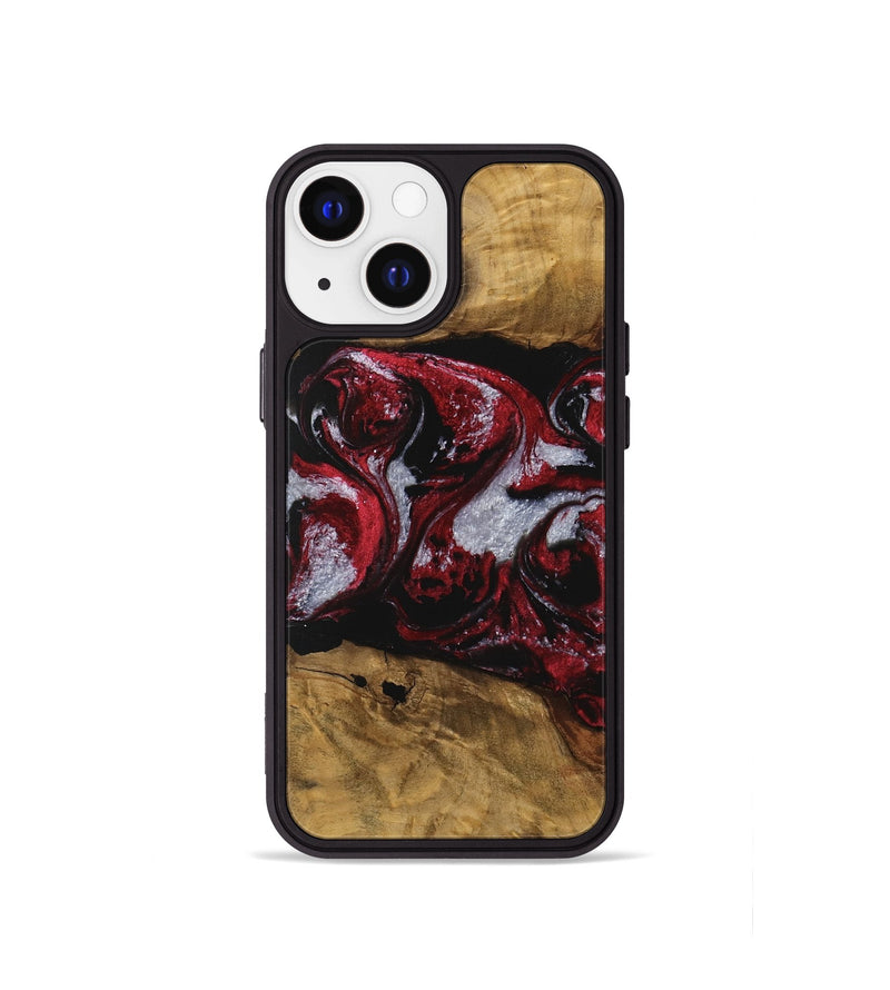 iPhone 13 mini Wood Phone Case - Emlynn (Red, 740398)