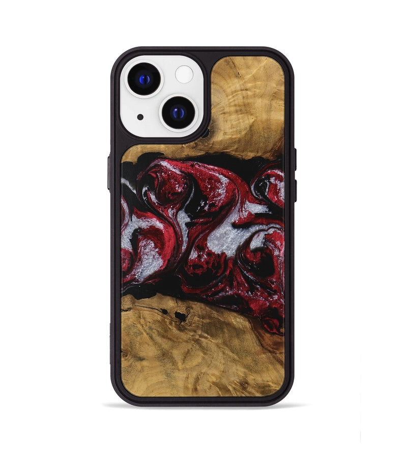 iPhone 13 Wood Phone Case - Emlynn (Red, 740398)