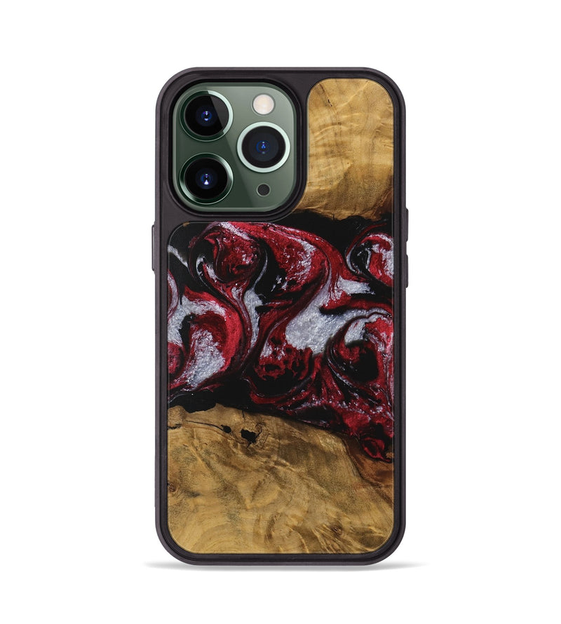 iPhone 13 Pro Wood Phone Case - Emlynn (Red, 740398)