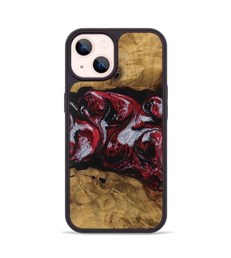 iPhone 14 Wood Phone Case - Emlynn (Red, 740398)