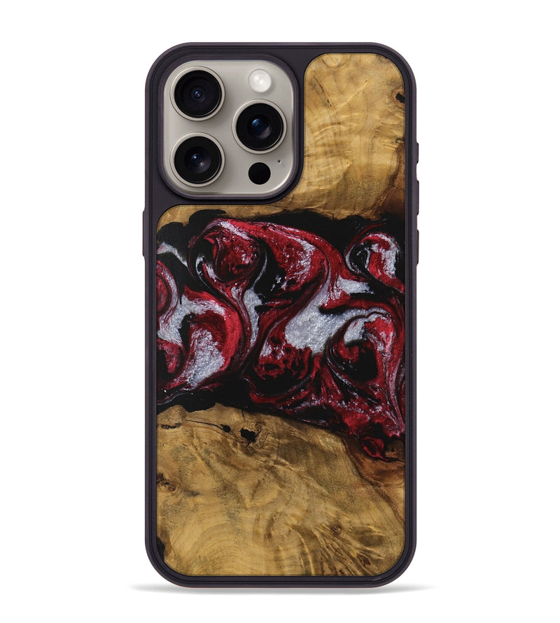 iPhone 15 Pro Max Wood Phone Case - Emlynn (Red, 740398)