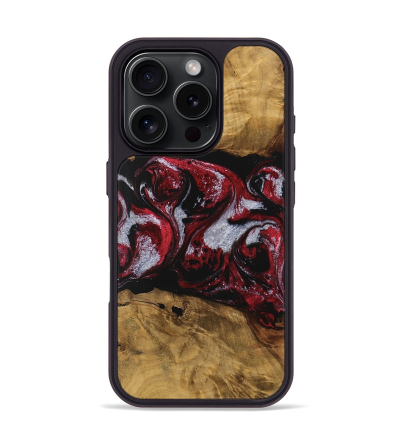 iPhone 16 Pro Wood Phone Case - Emlynn (Red, 740398)