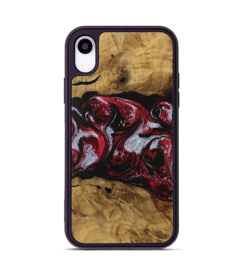 iPhone Xr Wood Phone Case - Emlynn (Red, 740398)