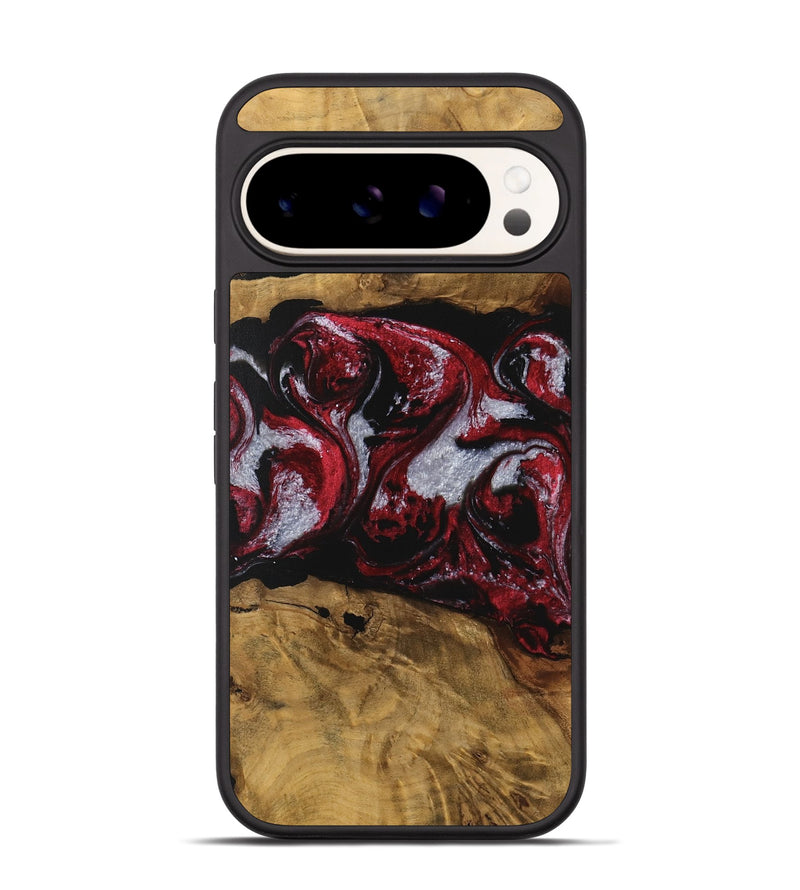 Pixel 9 Pro Wood Phone Case - Emlynn (Red, 740398)