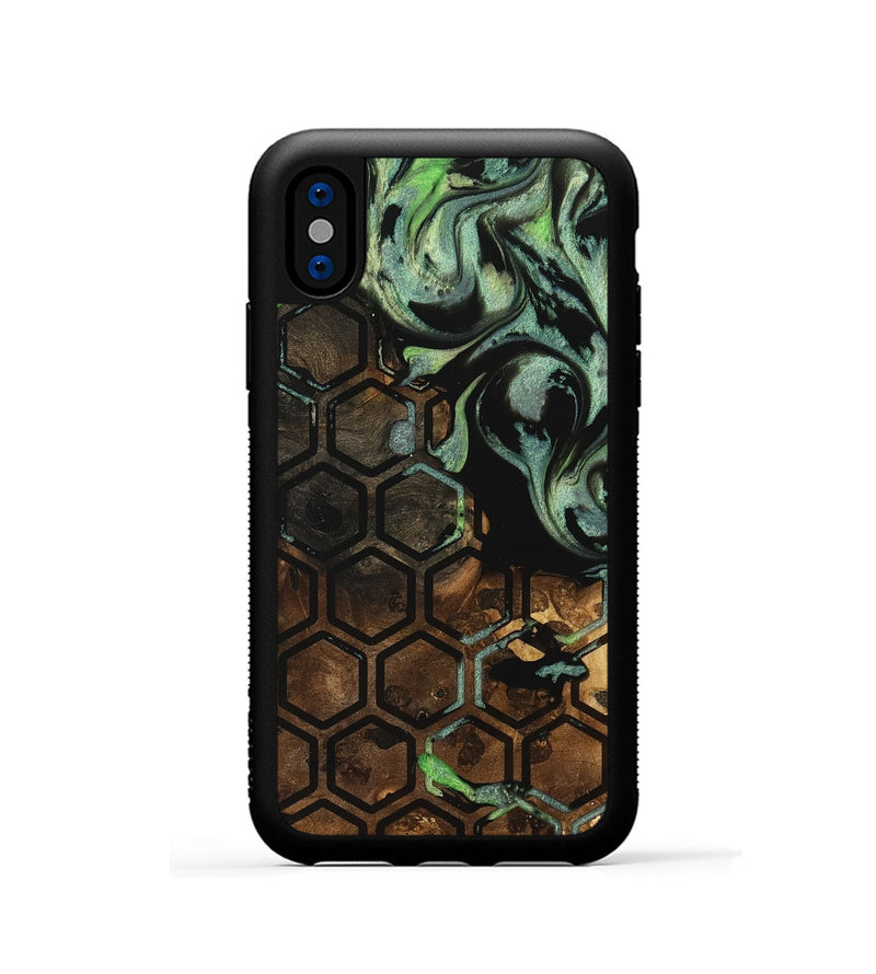 iPhone Xs Wood Phone Case - Dequan (Pattern, 740402)