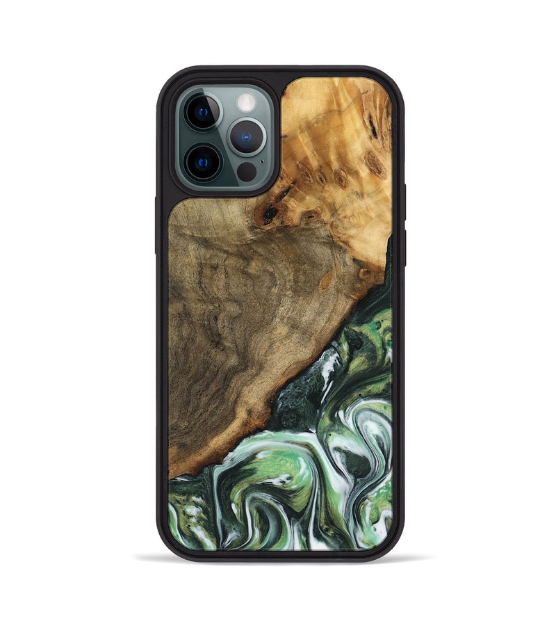 iPhone 12 Pro Wood Phone Case - Doctor (Green, 740407)