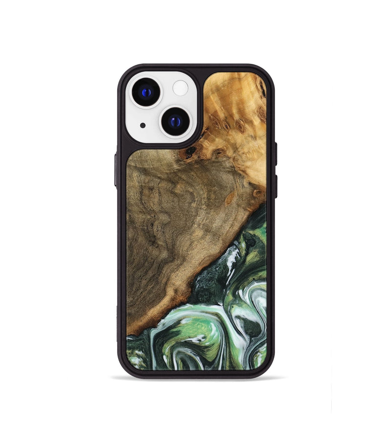 iPhone 13 mini Wood Phone Case - Doctor (Green, 740407)