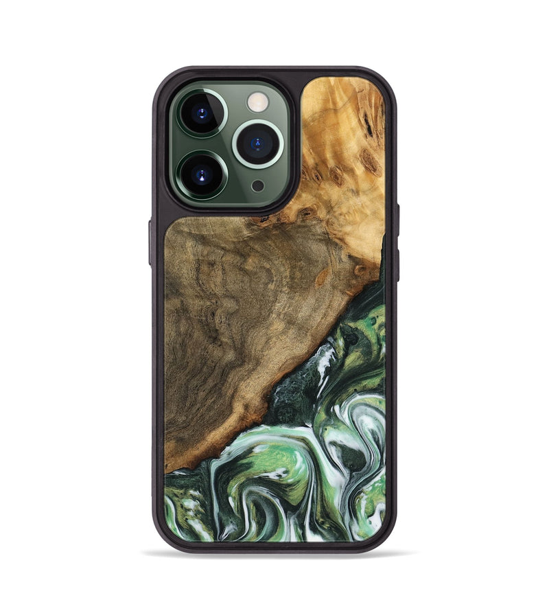 iPhone 13 Pro Wood Phone Case - Doctor (Green, 740407)