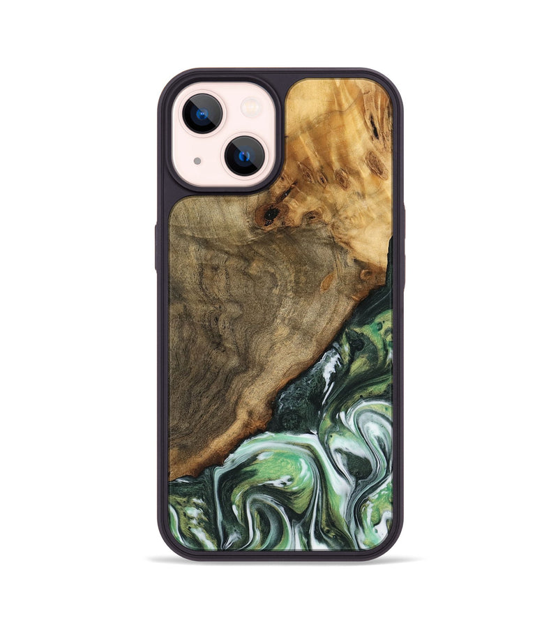 iPhone 14 Wood Phone Case - Doctor (Green, 740407)