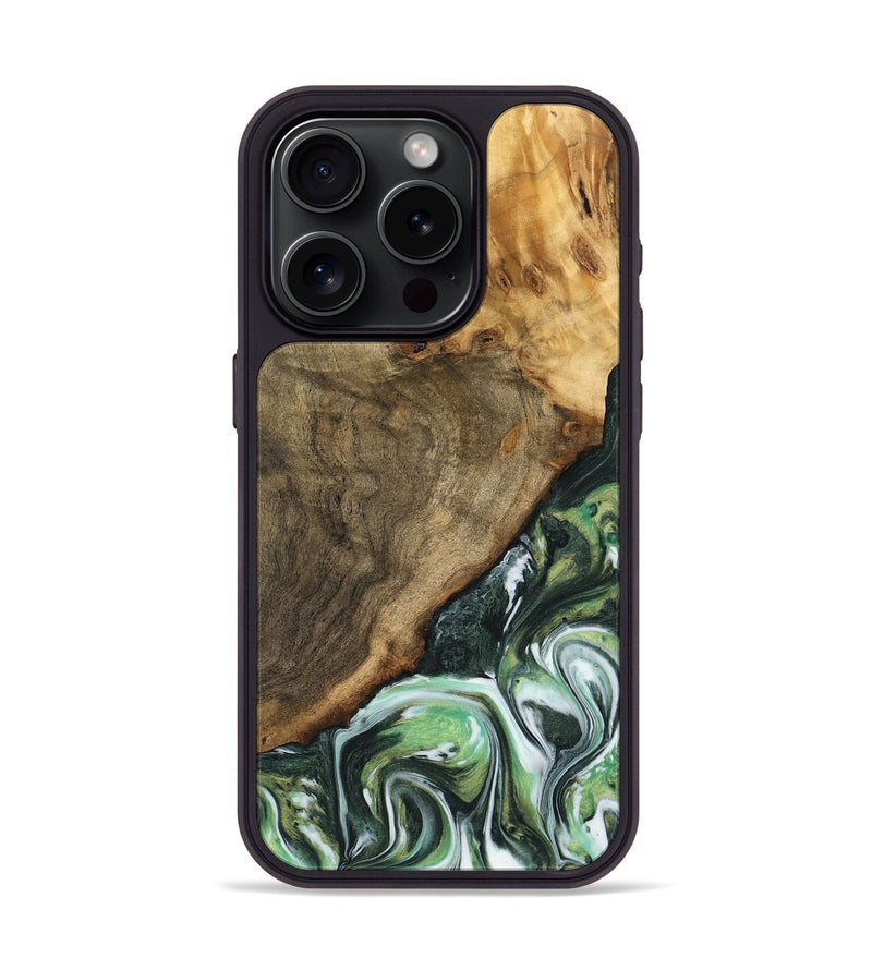 iPhone 15 Pro Wood Phone Case - Doctor (Green, 740407)