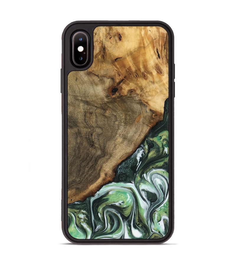 iPhone Xs Max Wood Phone Case - Doctor (Green, 740407)