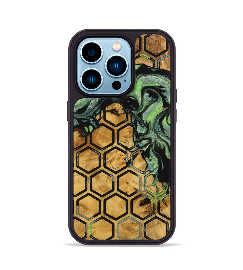 iPhone 14 Pro Wood Phone Case - Calli (Pattern, 740408)