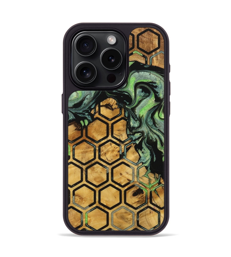 iPhone 15 Pro Wood Phone Case - Calli (Pattern, 740408)