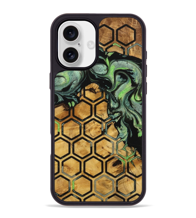 iPhone 16 Plus Wood Phone Case - Calli (Pattern, 740408)