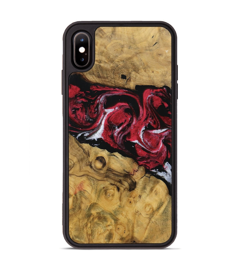 iPhone Xs Max Wood Phone Case - Karissa (Red, 740409)