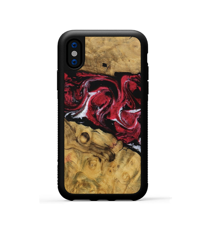 iPhone Xs Wood Phone Case - Karissa (Red, 740409)