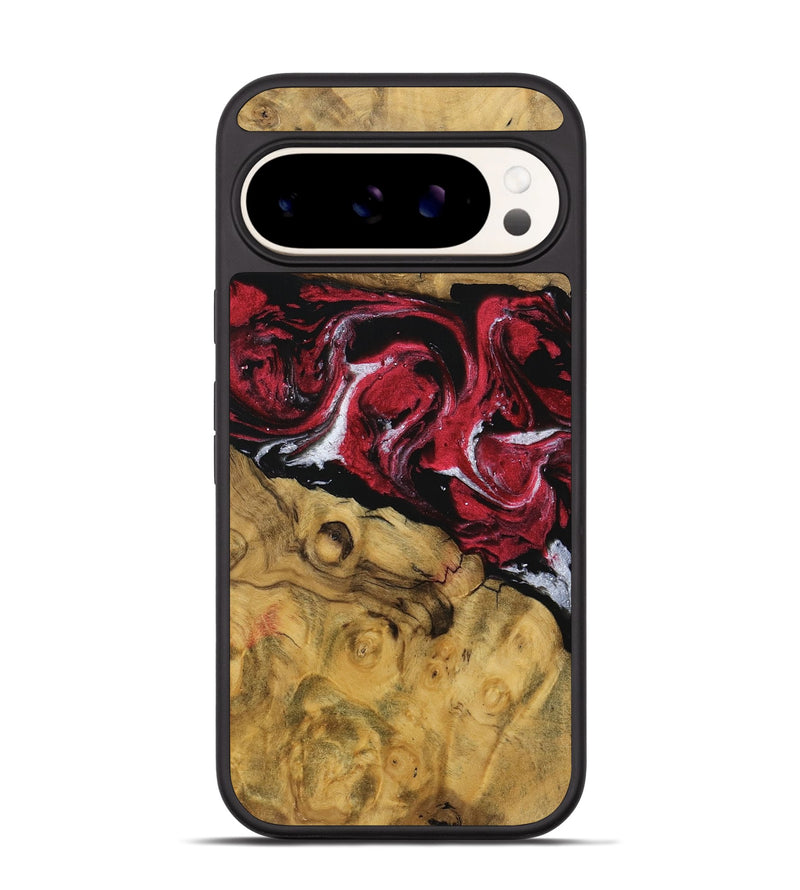 Pixel 9 Pro Wood Phone Case - Karissa (Red, 740409)