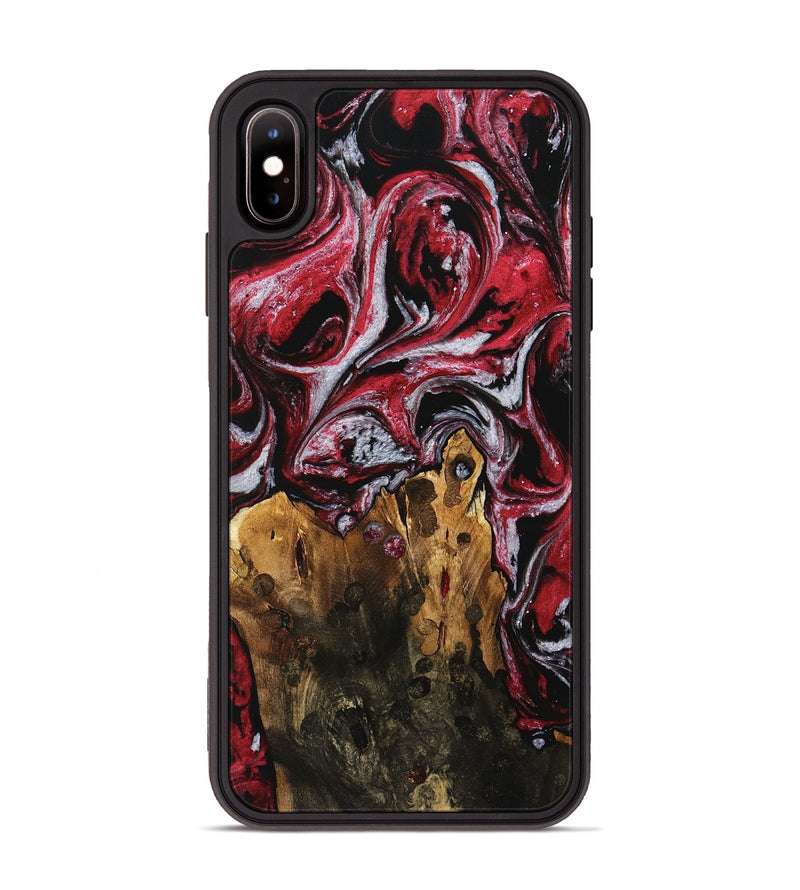 iPhone Xs Max Wood Phone Case - Jodine (Red, 740411)