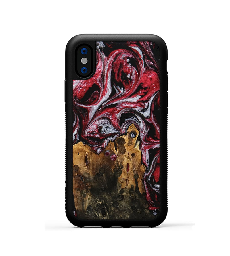 iPhone Xs Wood Phone Case - Jodine (Red, 740411)