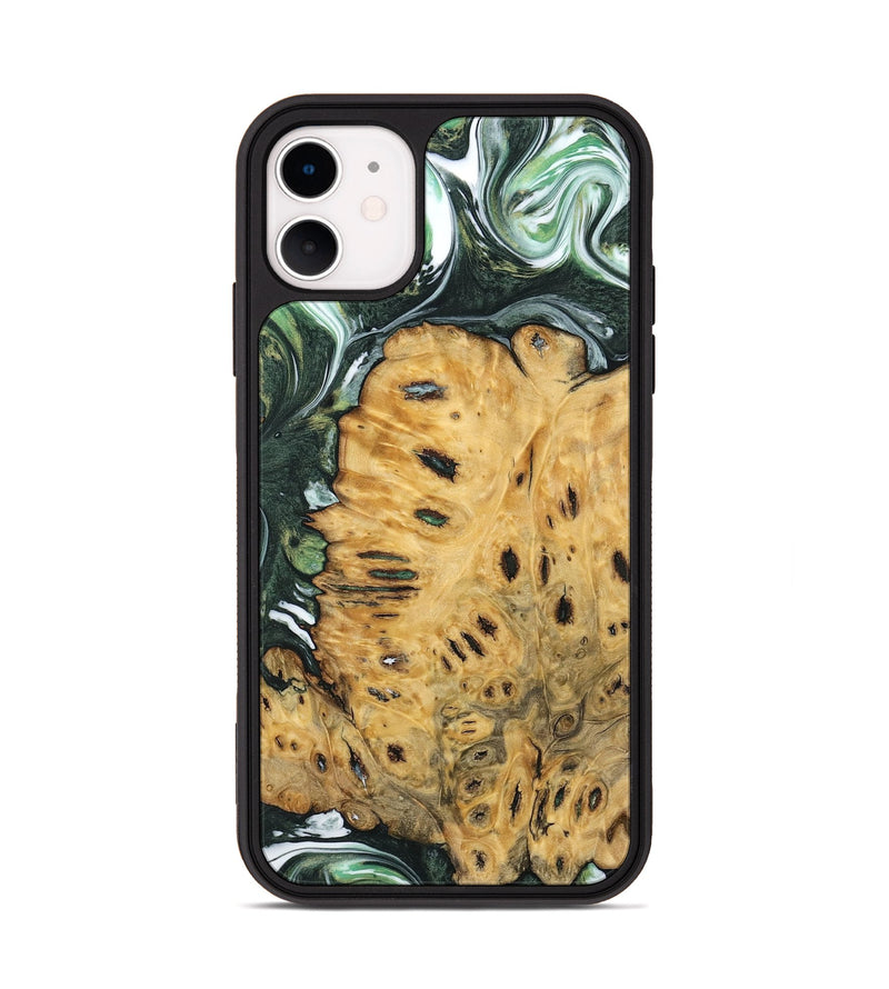 iPhone 11 Wood Phone Case - Katy (Green, 740414)