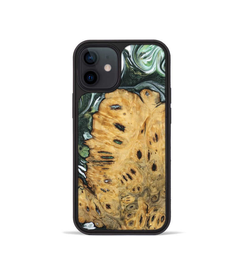 iPhone 12 mini Wood Phone Case - Katy (Green, 740414)