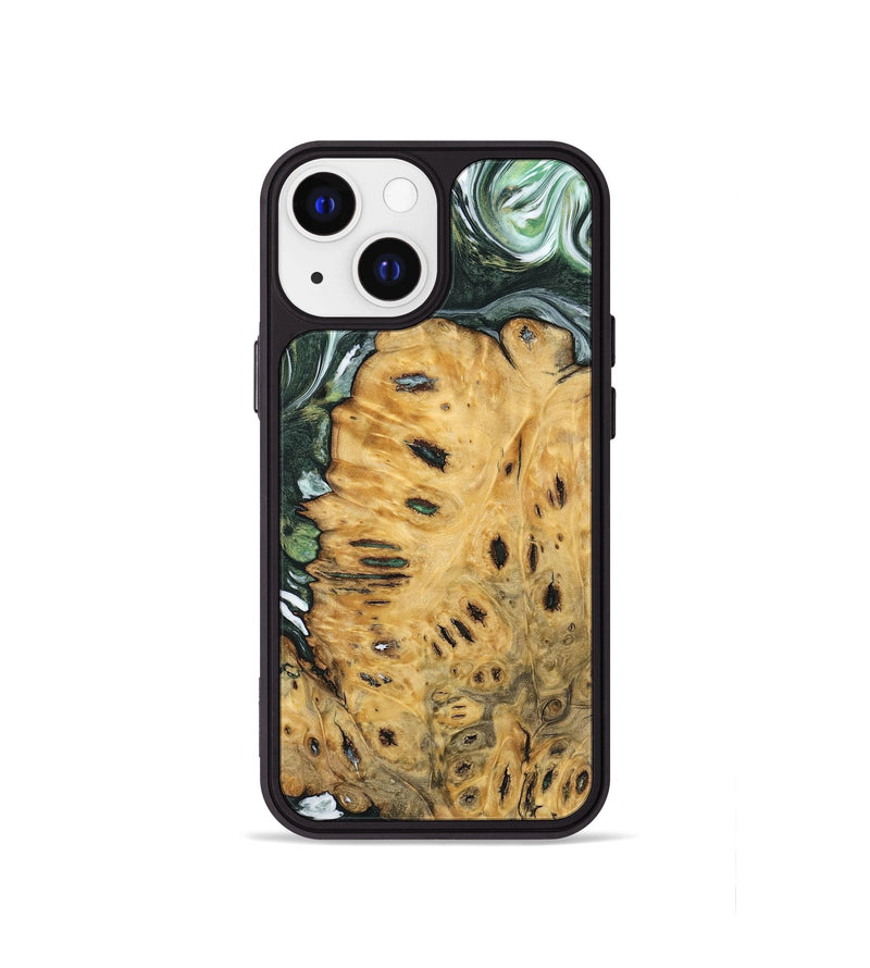 iPhone 13 mini Wood Phone Case - Katy (Green, 740414)