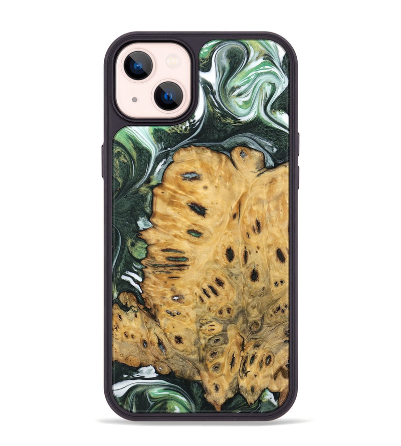 iPhone 14 Plus Wood Phone Case - Katy (Green, 740414)