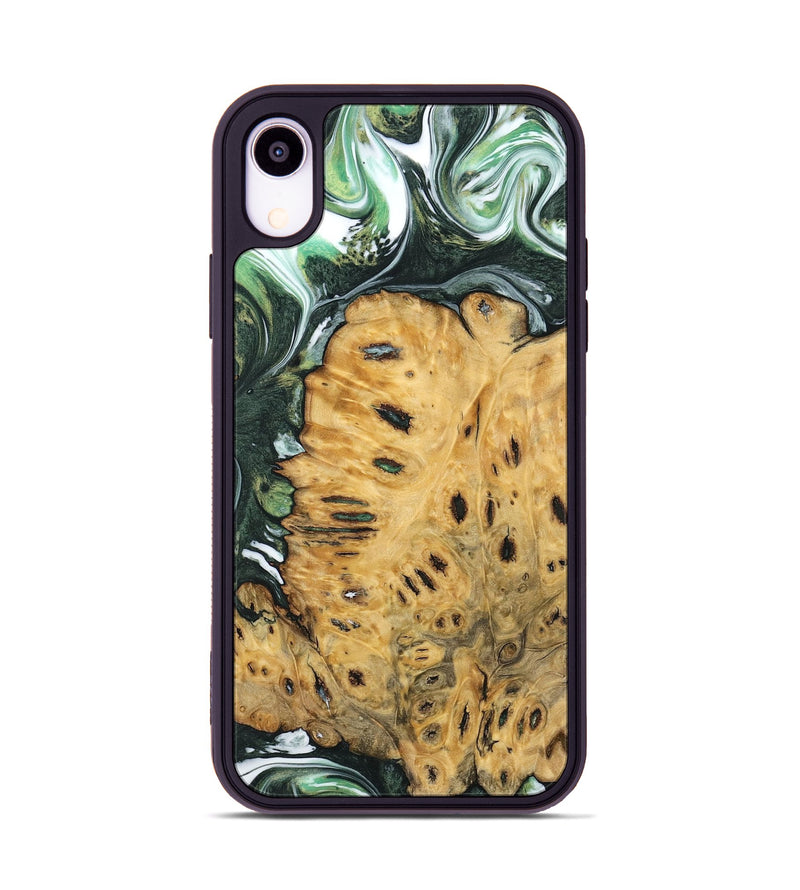 iPhone Xr Wood Phone Case - Katy (Green, 740414)