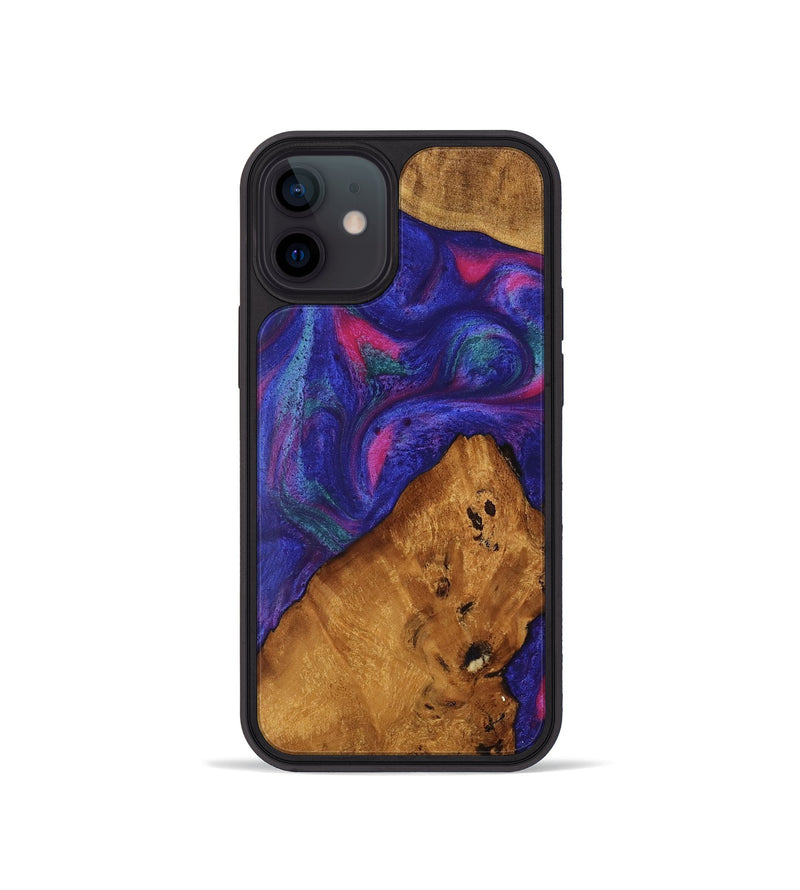 iPhone 12 mini Wood Phone Case - Clemens (Purple, 740419)