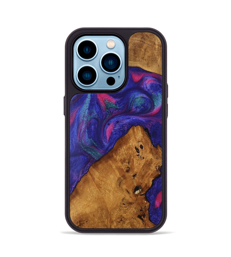 iPhone 14 Pro Wood Phone Case - Clemens (Purple, 740419)