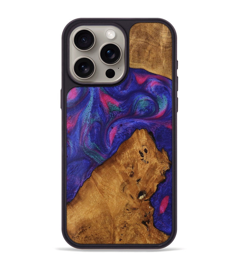 iPhone 15 Pro Max Wood Phone Case - Clemens (Purple, 740419)