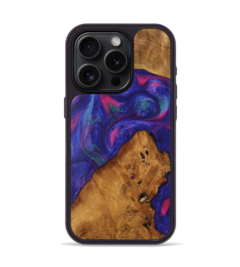 iPhone 15 Pro Wood Phone Case - Clemens (Purple, 740419)