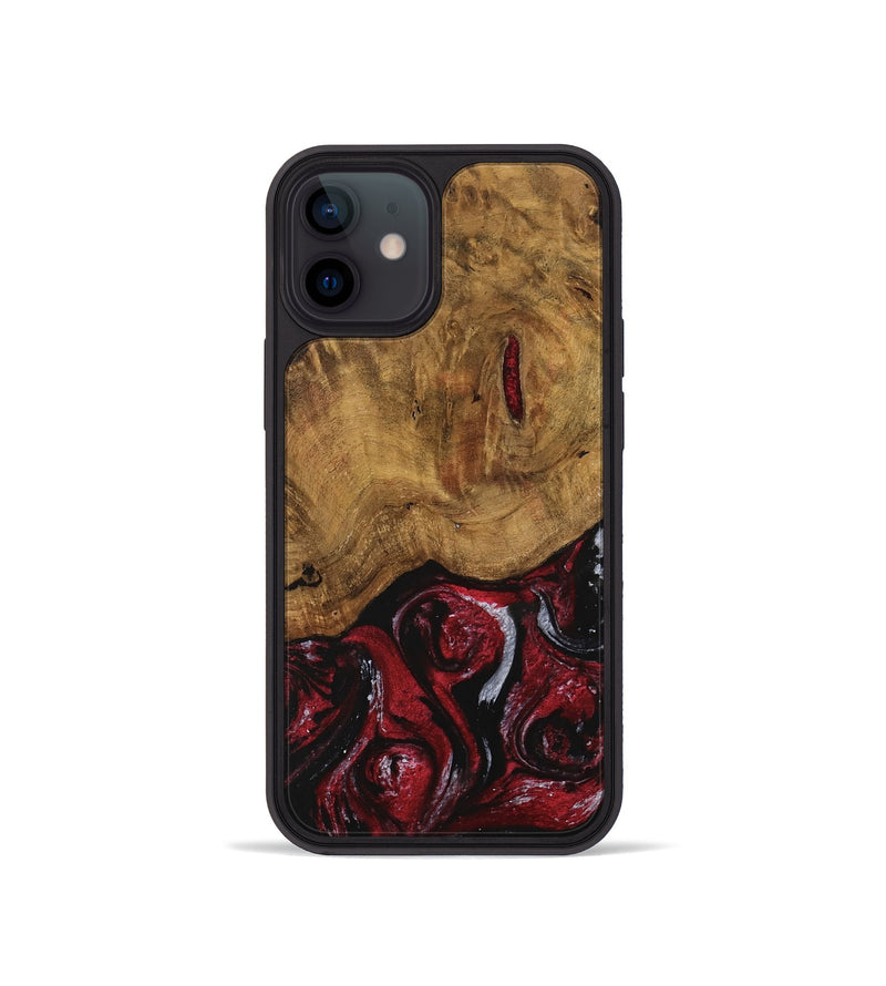 iPhone 12 mini Wood Phone Case - Caesar (Red, 740441)