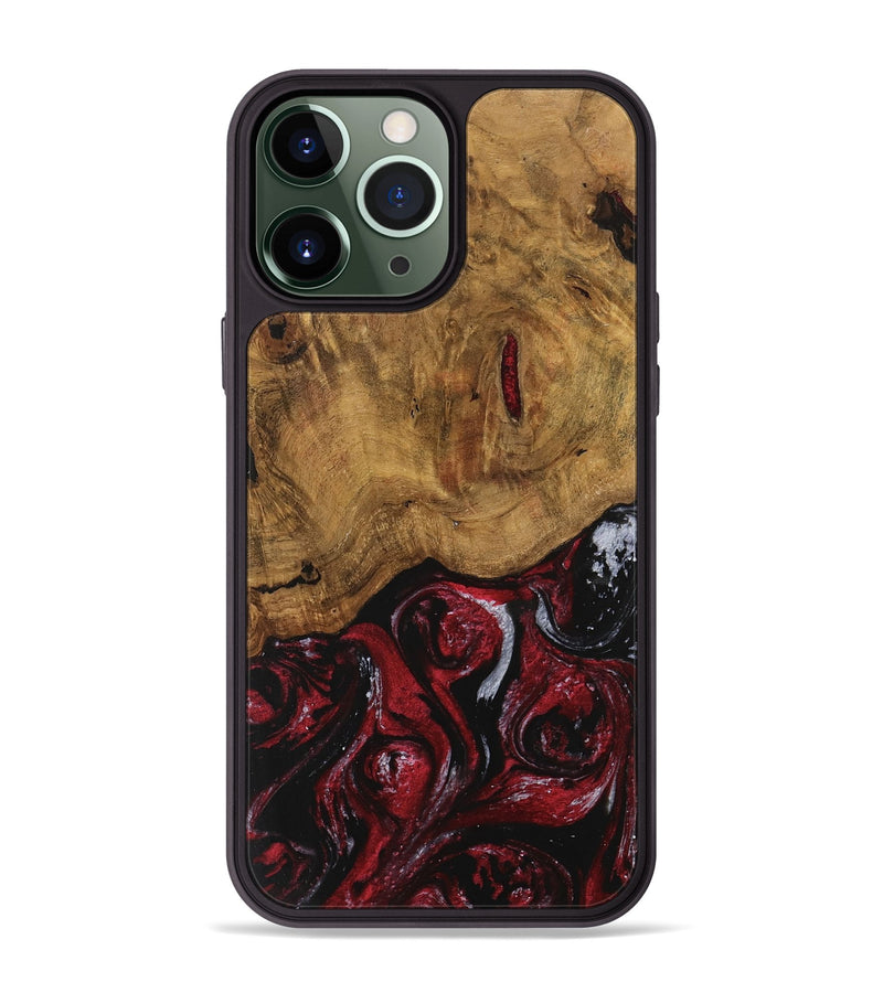 iPhone 13 Pro Max Wood Phone Case - Caesar (Red, 740441)