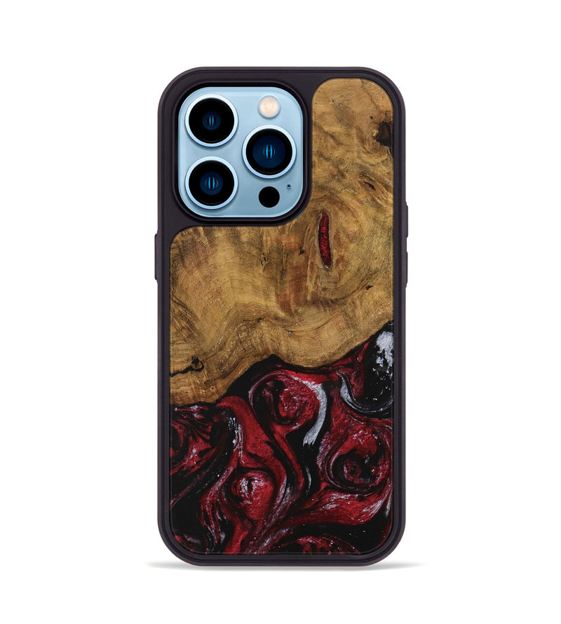 iPhone 14 Pro Wood Phone Case - Caesar (Red, 740441)